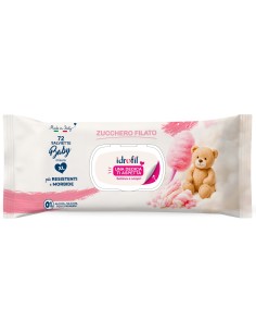 Idrofil 72 Salviettine Baby Imbevute - Misura Xl - Zucchero Filato